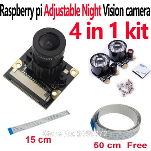 Raspberry Pi Camera Focal Adjustable Night Vision Camera Module for Raspberry Pi 2/3/4B Model B Raspberry Pi Noir camera