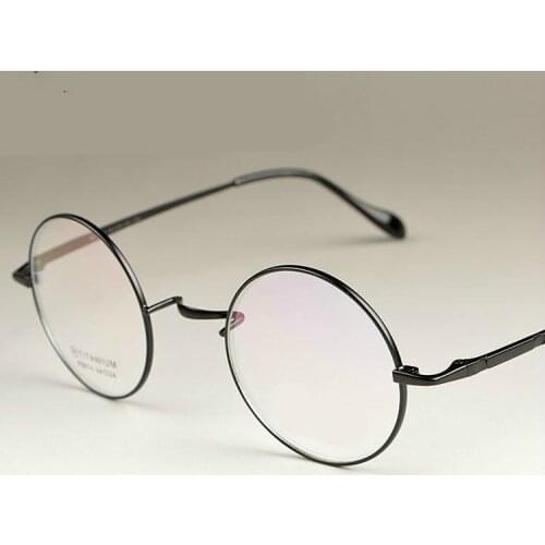 Viodream New Fashion wizard 100% pure Titanium Eyeglasses Frames Men women round Eyeglasses Gold Glasses Frames 4 Color