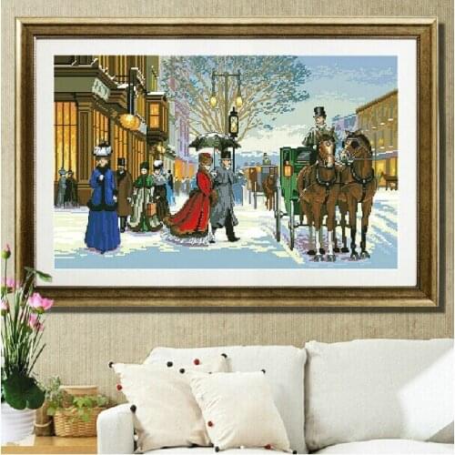Embroidery Package Best Quality Cross Stitch Kits Unopen New Luxurious Paris Street Free shipping