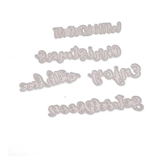 Words Metal Metal Cutting Dies Scrapbook Paper Craft Knife Mould Stencils 2021 New Making Die Cuts 2021 New