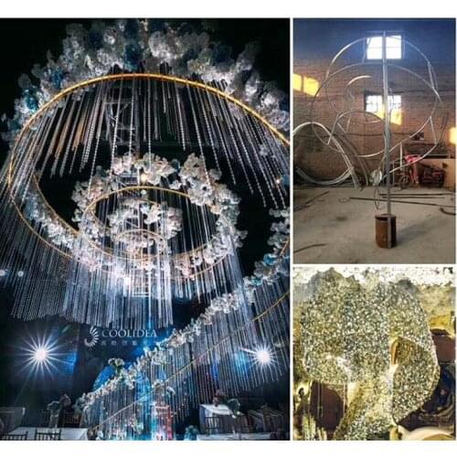 New wedding background decoration props opposite sex iron art stage decoration screen wedding props opposite sex rings