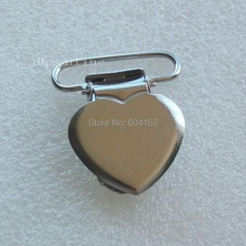 100 Heart Love face 1" 25mm Suspender Mitten Clips for Webbing Belt