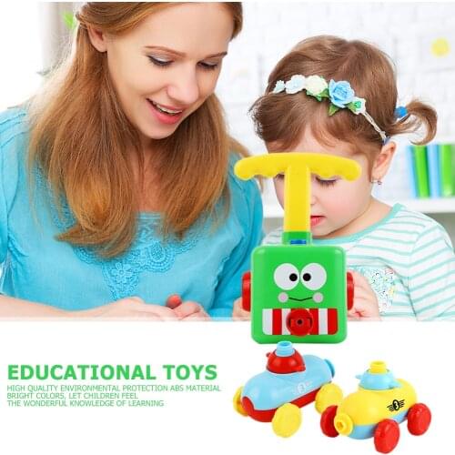 Power Cars Balloon Kids Toy Science Experiment Toys Cartoon Inertia Education Educational Learning Study Toy Gifts