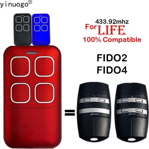 NEW LIFE FIDO2 FIDO4 Door Remote Control Replacement LIFE Garage Gate Remote Control 433mhz