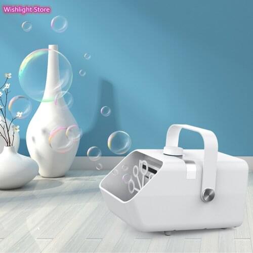 For Suitcase Wedding Stage Bubble Machine for Kids Lawn USB Rechargeable Handheld Portable Party Interactive Toy