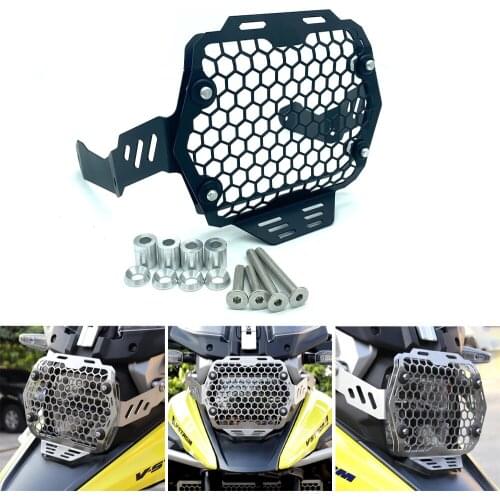 REALZION Motorcycle Headlight Headlamp Grille Shield Guard Protector Cover For SUZUKI V-STROM 1050 XT 1050XT VSTROM1050 20-21
