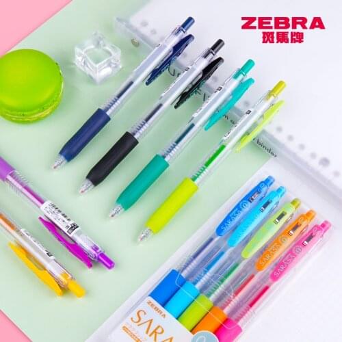 10 Colors / Set Japan Zebra SARASA Clip JJ15 Color Gel Pen 0.4mm Juice Colors Office School Supplies Japanese Stationary Pens