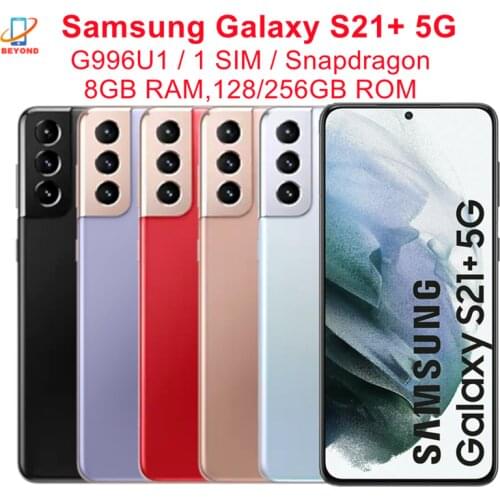 Samsung Galaxy S21 Plus S21+ 5G G996U G996U1 6.7" ROM 128GB RAM 8GB Snapdragon 888 NFC Octa Core Original Cell Phone