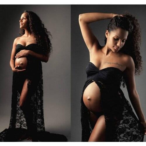 Sexy Lace Maternity Photography Props Dresses for Pregnant Women Pregnancy Clothes Maternity Dresses for Photo Shoot Clothes