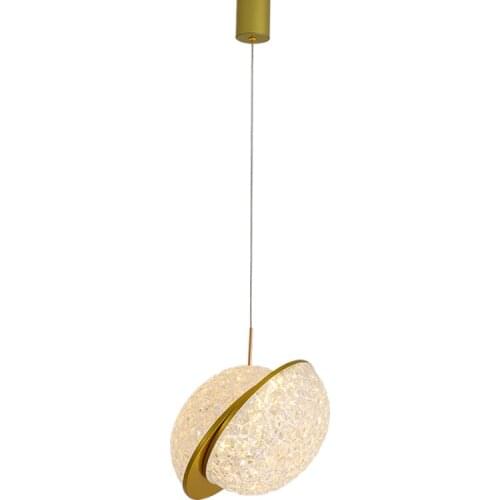 Nordic Led Chandelier Modern Simple Golden Restaurant Lighting Creative Single Head Bedroom Light Ins Wind Dislocation Ball Lamp