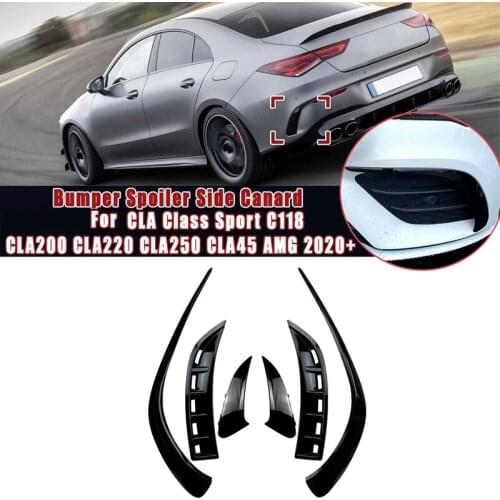 6Pcs Car Front & Rear Bumper Splitter Spoilers Side Canard Trim for Mercedes-Benz CLA C118 CLA200 260 2020