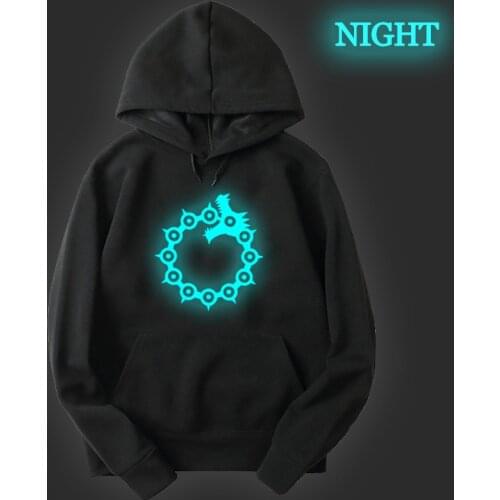 Luminous Men Women Kids The Seven Deadly Sins Hoodie Newest Velvet Teens Hoodies Winter Long Sleeve Casual Sportswear Pullover