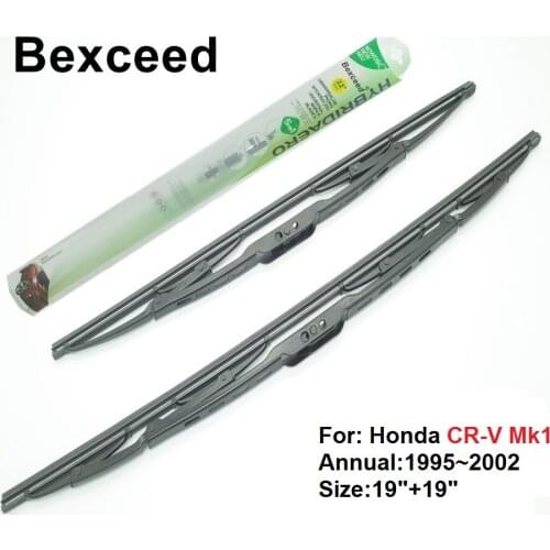 Traditional Wiper Blade for Honda CR-V Mk1 Bexceed of Car Windshield Windscreen 19"+19" 1995 1996 1997 1998 1999 2000 2002