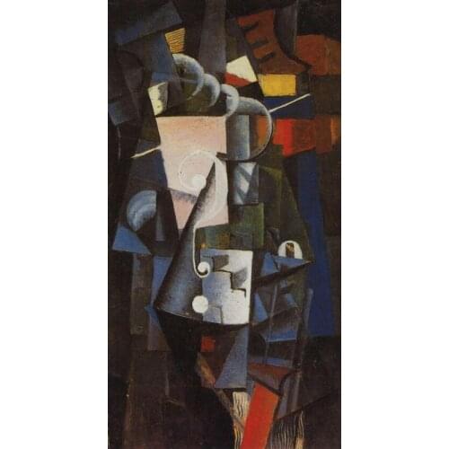 High quality Oil painting Canvas Reproductions Vanity Box (1913) By Kazimir Malevich hand painted