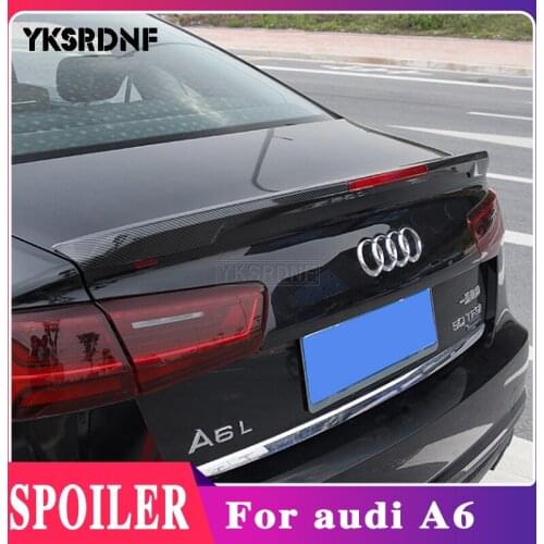 YKSRDNF For Audi A6 C7 ABS Rear Trunk Spoiler 4-door Sedan 2012 2013 2014 2015 2016 2017 Car Tail Wing Decoration