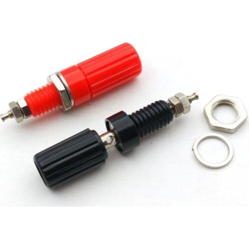 100pcs Binding Post for Test Probe 4MM Banana plug red +black