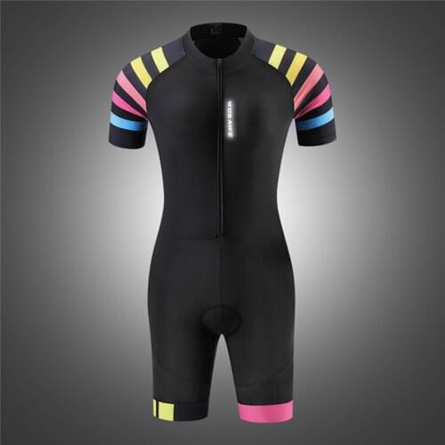 Cycling Womens Clothing Short Jumpsuit Female Cyclist Summer Set Triathlon Suit with Padding Swimwear