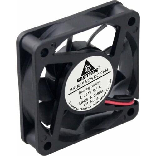 2 Pieces Gdstime 6015 60mmx60mmx15mm DC 24V Brushless Cooling Fan 60mm 60x60x15mm Computer Case CPU PC VGA Heat Sink Cooler 6cm