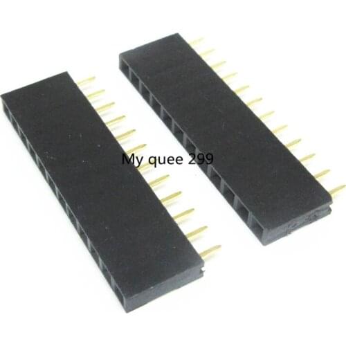 20 pcs 12P 2.54mm Female Header Single Row Straight Pin Socket 1*12 Strip Pitch Connector