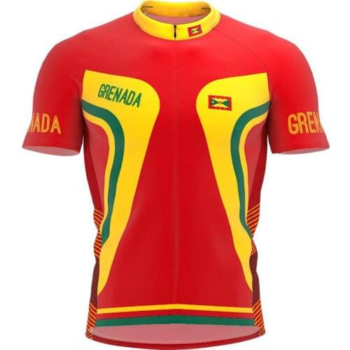 2021 new GRENADA mens full zipper bicycle short-sleeved cycling jersey