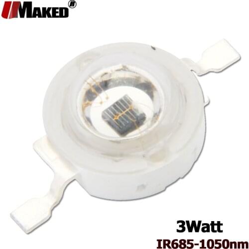 3W Infrared High Power Led Chips IR 850/940/730/800/810/760/980/1050nm LEDs camera Security light monitor CCTV led light beads