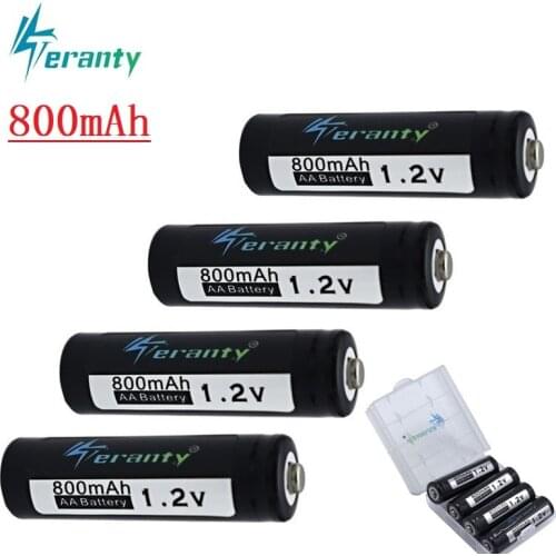 1.2V Rechargeable Battery 800mah 1.2v NiMh Rechargeable Batery For RC Toys Car Boat Tank Gun Helicopters Led Light Mp3 4pcs/sets