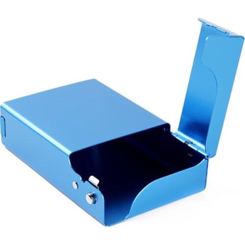 Aluminum Side-opening Cigarette Case, 20 Capacity, Cigarette Holder Hard Box, Protective Case, Gold, Red, Silver, Blue, Black