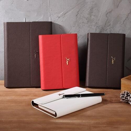 Business A5 Ring Notebook PU Diary Leather Binder Writing Pads Mini A6 Loose Leaf Planner Notepad Stationery Office Supplies