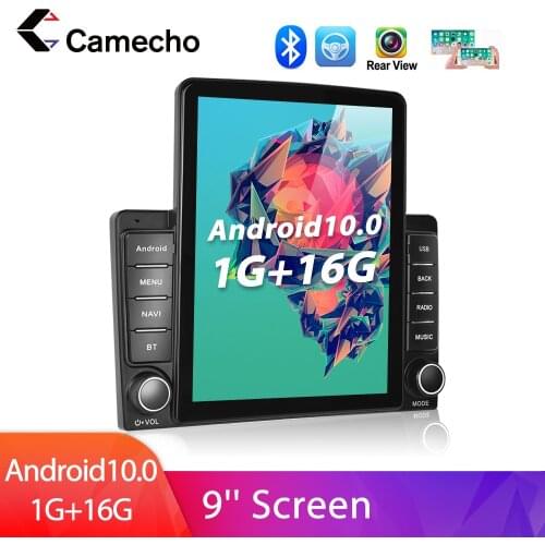 Camecho Android 10.0 2Din Car MP5 Player 9.5''Vertical Screen HD 1080P 2.5D Tempered Glass With Bluetooth WIFI GPS FM Radio