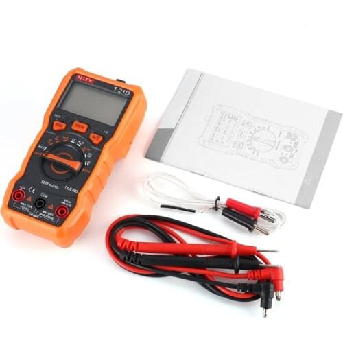 Digital Multimeter NJTY T21D DC/AC Voltage Current Meter Handheld Ammeter Ohm Diode NCV Tester 6000 Counts Multi tester