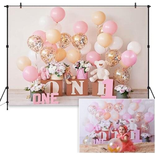 Baby 1st Birthday Photography Background First Birthday Party Smash Cake Party Decor Backdrops Photo Studio Photoshoot Backdrop