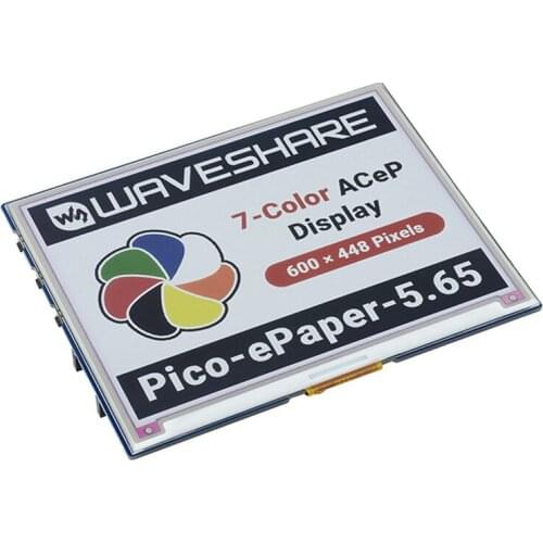 5.65 Inch E-Ink Display for Raspberry Pi Pico 600x448 Color Electronic Ink Screen SPI Communication Interface