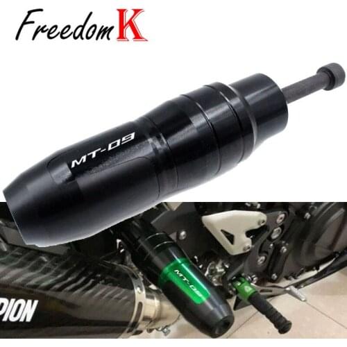 For YAMAHA MT-09 MT09 Tracer FZ-09 FZ09 MT 09 FZ 09 Motorcycle CNC Frame Crash Pads Exhaust Sliders Crash Protector with logo