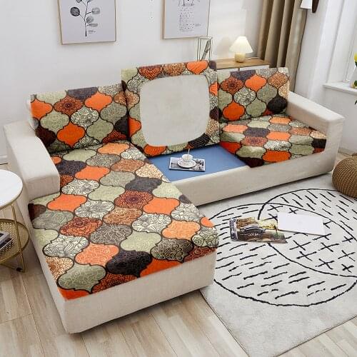 Stretch Sofa Seat Cover Cushion Cover Mandala Printed Soft Stretch Sofa Slipcover Couch Cover Furniture Protector 1/2/3/4 Seat