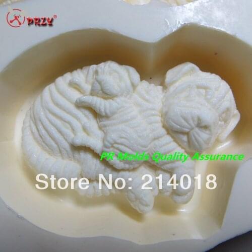 Soap Mold Fondant Cake Decoration Mold Wholesale Handmade Soap Mold Tiger Modelling Silicon NO.:SO384 Aroma Stone Moulds PRZY