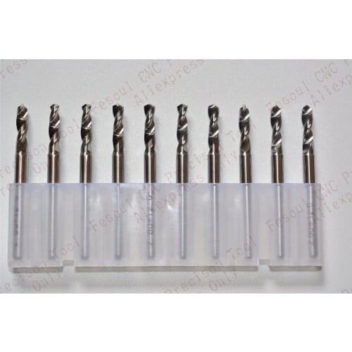 3.175mm*2.85mm,10pcs,Free shipping PCB Drill Bit,CNC milling Cutter,Solid carbide Drill,wood tool,plastic,MDF