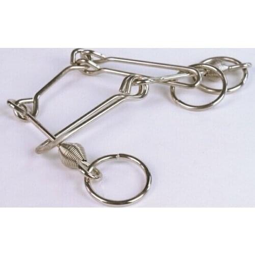 Classic Metal Brain Teaser Challenging Iron Wire Puzzle Magic Toys for Adults Children