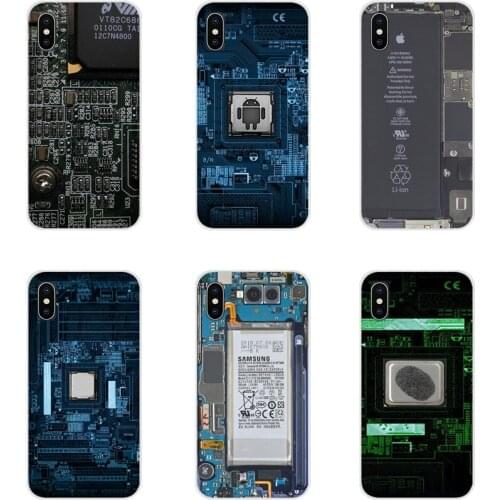 Circuit board Computer Motherboard Mobile Phone Case Covers For Samsung Galaxy A5 A6S A7 A8 A9S Star J4 J6 J7 J8 Prime Plus 2018