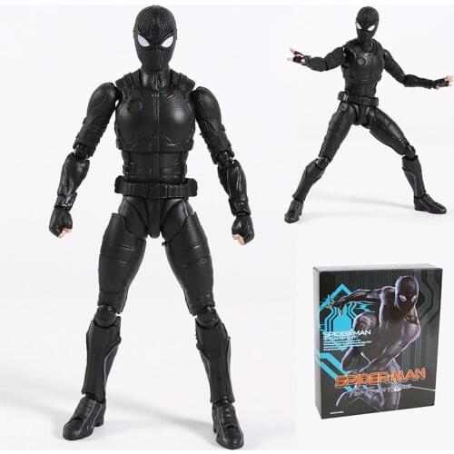 Marvel Spiderman Stealth Suit Ver SHF Action Toy Collection Figure Gift