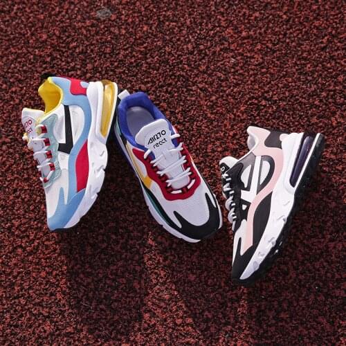 2021 new thick-soled sports shoes womens shoes student shoes breathable multi-color womens sports shoes plus size shoes