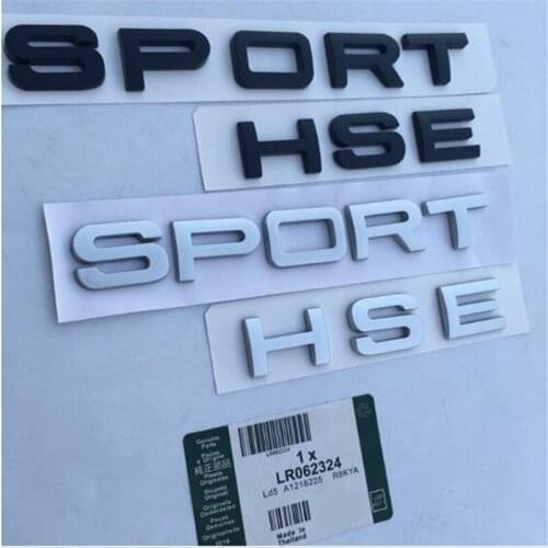 New Car Styling Good Quality 3D Black Silver SPORT HSE SPORTHSE Rear Boot Gloss Matt Silver Black Red Auto Badge Emblem Sticker