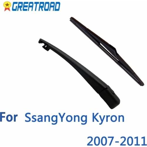 Wiper 12" Rear Wiper Blade & Arm Set Kit For SsangYong Kyron 2007-2011 Windshield Windscreen Rear Window