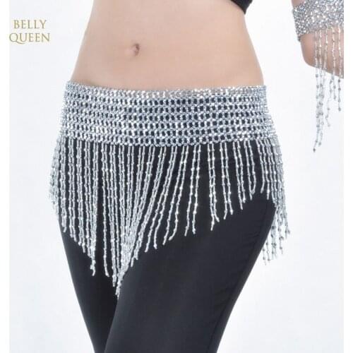 New Style Handmade Beaded Hip Scarf Belly Dance Waist Band Golden Silver Gypsy Tribal Belt Belly Dance Costume Waist Chain
