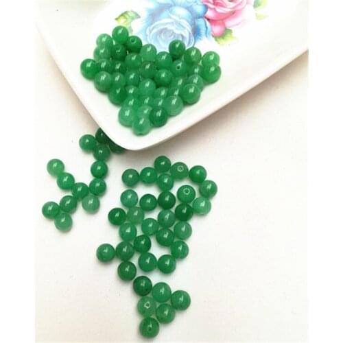 Icicle Yang green green jade Ba Shan Cui San old pit jade bead bracelet diy Beads bracelet necklace jewelry