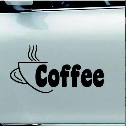 16*8.2cm Fashion Coffee Style Shop Sticker. Window or Wall Vinyl Decal Car Decor Diy Car Accessories
