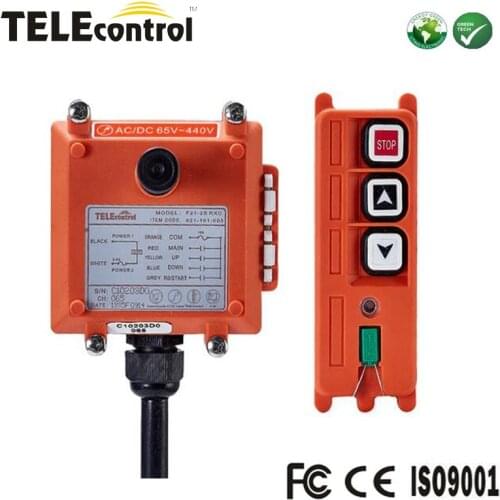 Telecontro F21-2S 2 Keys single step up down electronic hoist Wireless Industrial Remote Control Transmitter Push Button Switch