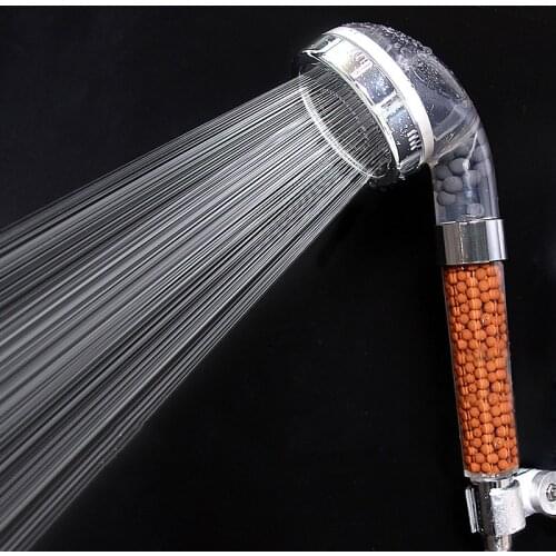 Bath High Quality Shower Head High Pressure Boosting Water Saving Filter Balls Beads Utility Head With Negative Ion Activated