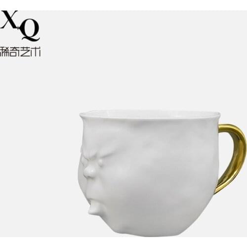 Japanese Style Vintage Ceramic Coffee Mug Bone China Tazas De Cafe Creativas Exquisitely Packed Gift Mugs Metal Handle Water Cup