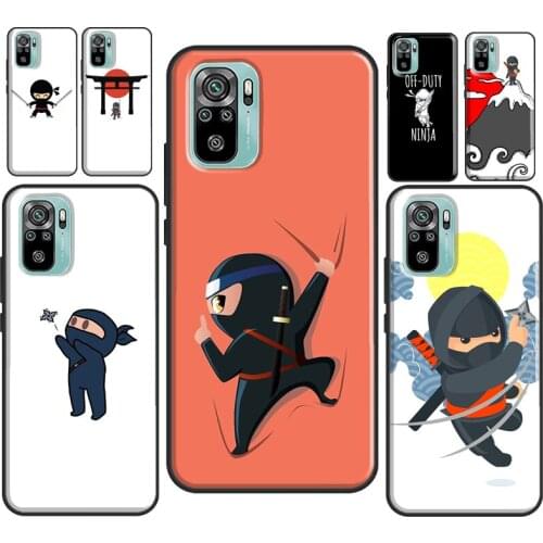 Japan samurai Ninja Warrior Funny Case For Xiaomi Redmi Note 10 Pro Note 7 8 9 Pro 8T 9S Cover For Redmi 9 9C 9A 9T K40