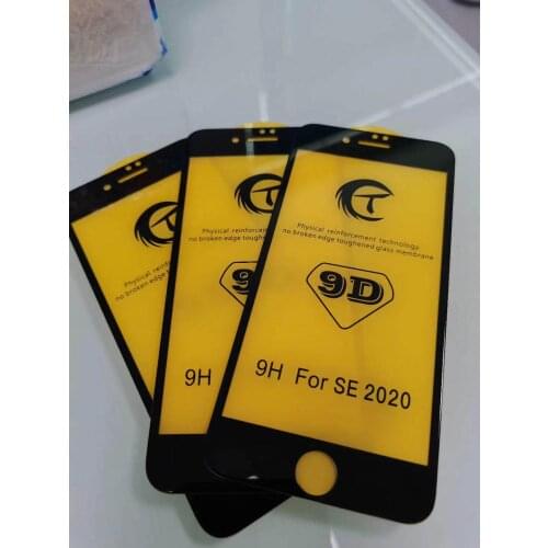 10pcs For iPhone SE 2020 9D Screen Protector For iPhone XR X XS Max 7 8 Plus Camera Len Film Tempered Glass SE